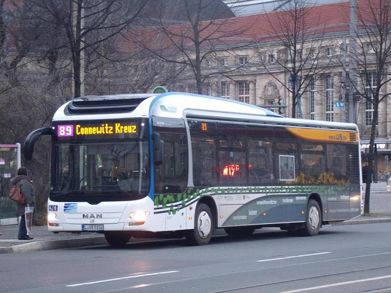 MAN Lion´s City - Hybrid - L VR 5152 - (Wagen 152) - in Leipzig, Goethestrae/Hauptbahnhof