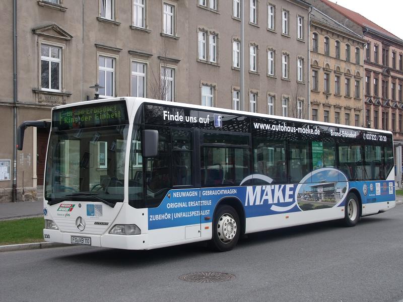 MB 0 530 - FG VB 110 - (Wagen 230) - in Freiberg, Busbahnhof (29.Mrz 2012)